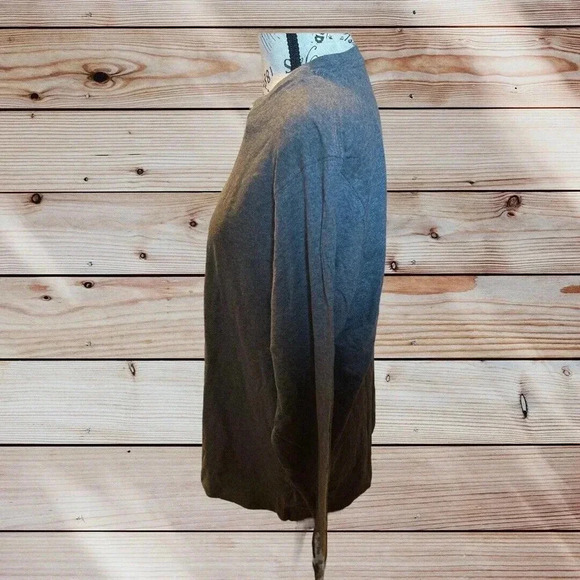 BRAND NEW " GEORGE " MEN'S SOLID GREY COTTON LONG SLEEVE T-SHIRT." SIZE LARGE - Picture 2 of 4